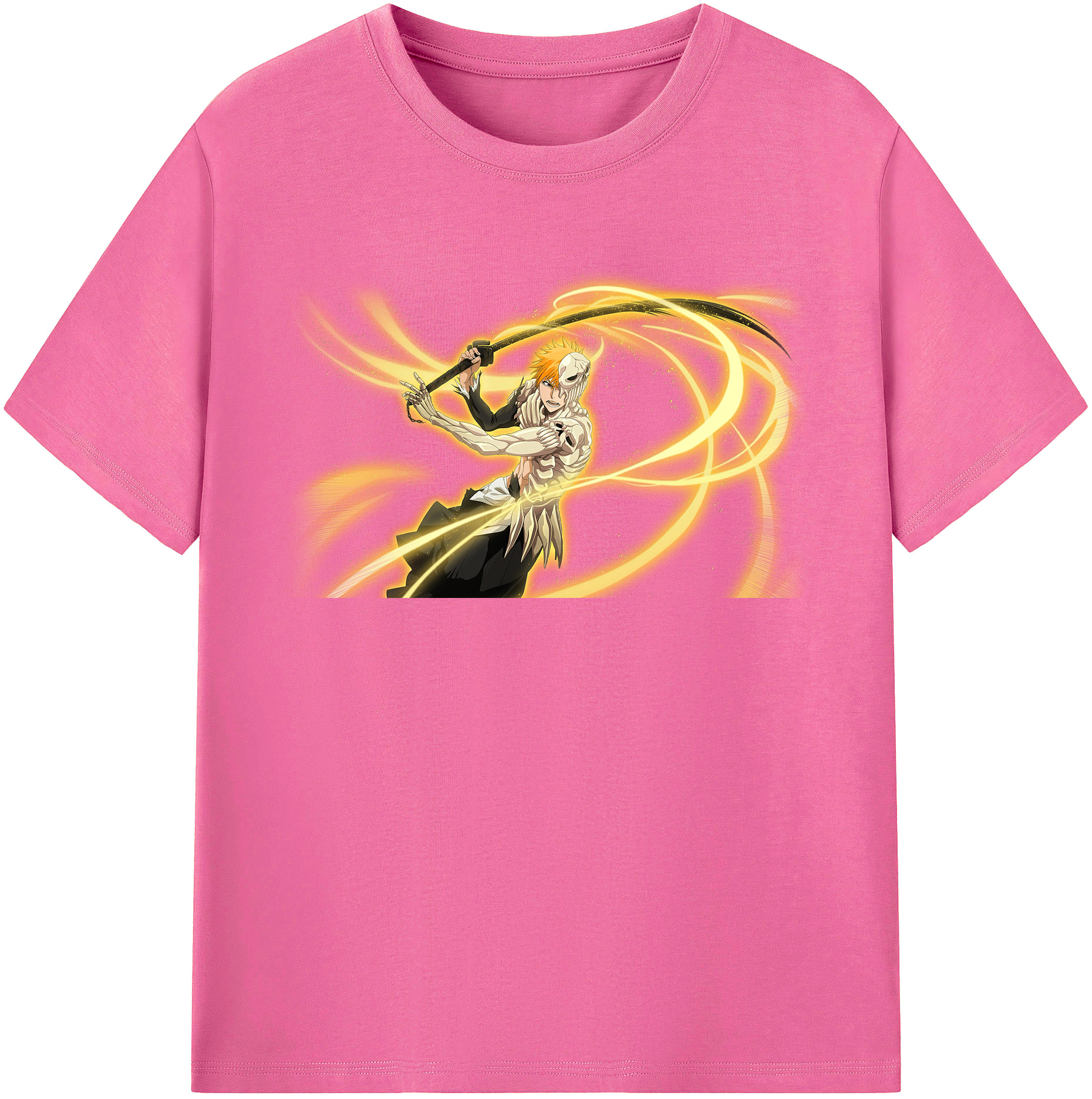 （画像用） ブリーチ 黒崎一護（くろさき いちご）BLEACH Kurosaki Ichigo レディースカジュアルプリントTシャツ（綿100％）